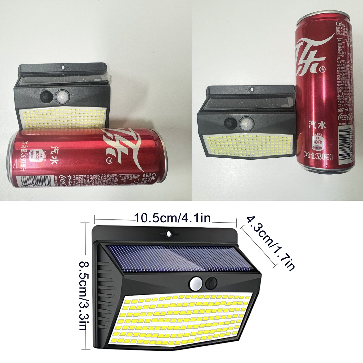138 LED Motion Sensor Solar Lights Outdoor Waterproof 4pcs