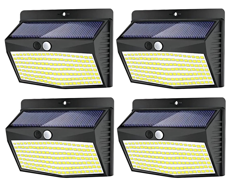 138 LED Motion Sensor Solar Lights Outdoor Waterproof 4pcs