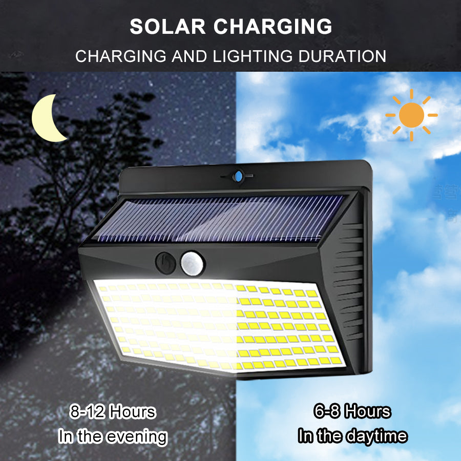 138 LED Motion Sensor Solar Lights Outdoor Waterproof 4pcs