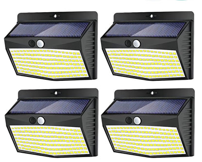 138 LED Motion Sensor Solar Lights Outdoor Waterproof 4pcs