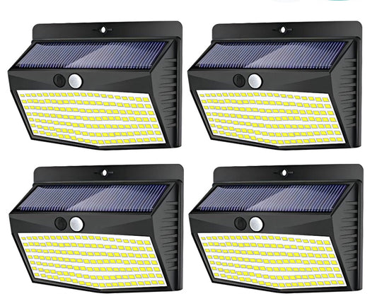 138 LED Motion Sensor Solar Lights Outdoor Waterproof 4pcs
