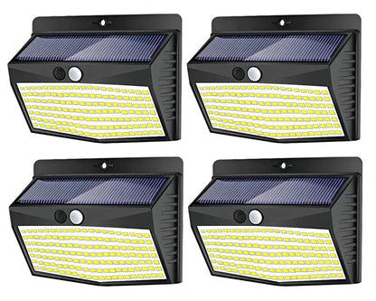 138 LED Motion Sensor Solar Lights Outdoor Waterproof 4pcs