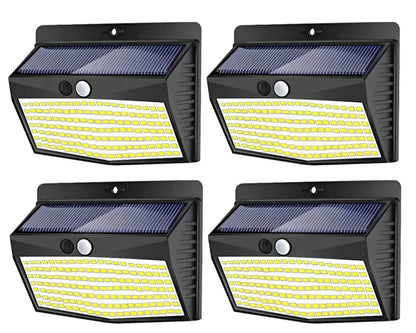138 LED Motion Sensor Solar Lights Outdoor Waterproof 4pcs