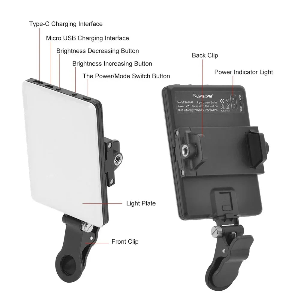 LED Fill Light for Mobile: Selfie & Video Conference Kit