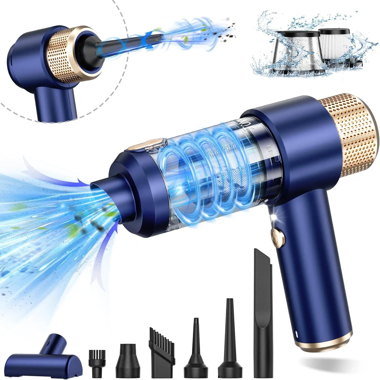 Cordless Car Vacuum & Air Blower - 2-in-1 Powerful Cleaner