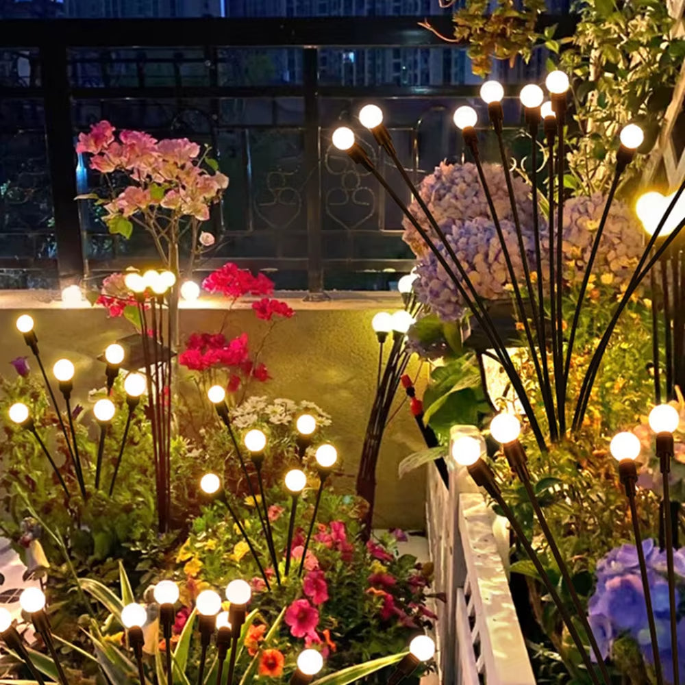 Solar Firefly Lights -10 LED Vibrant Outdoor Garden Decor